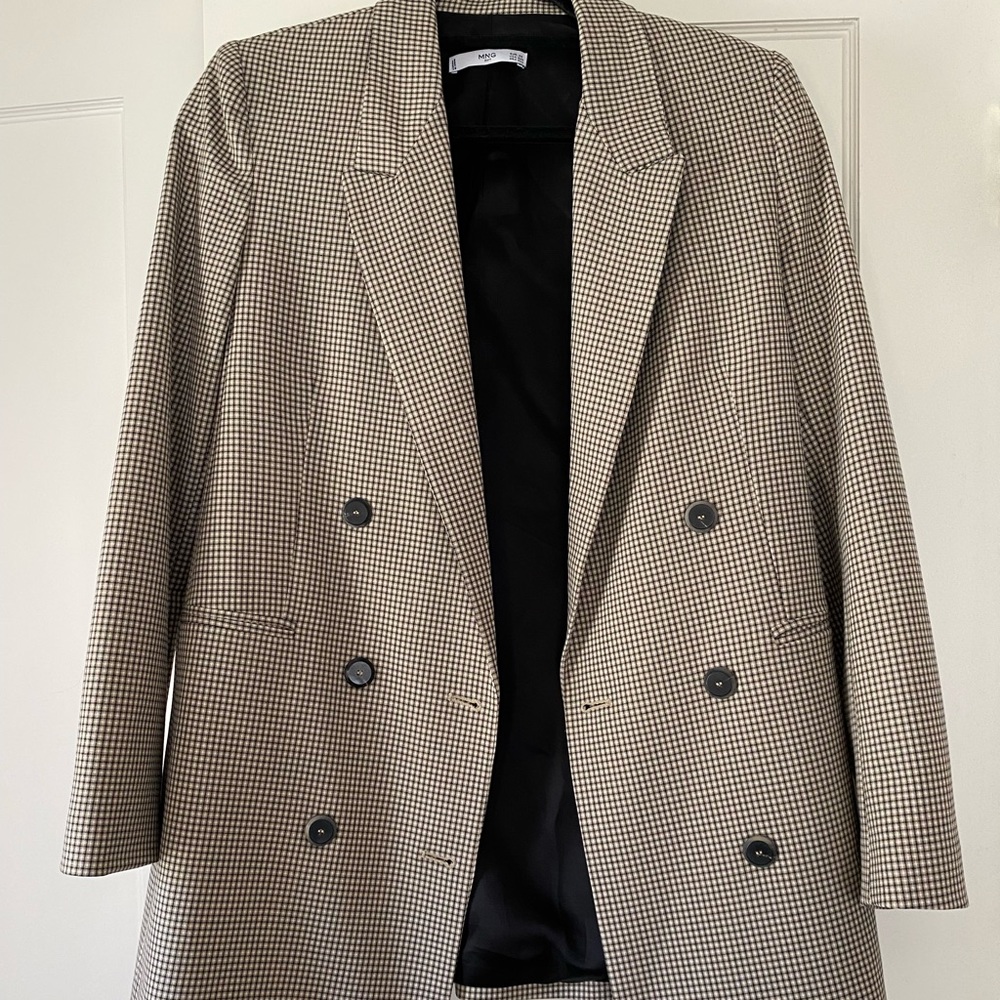 mango suit long blazer